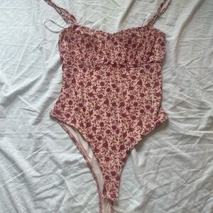 Lulu's Floral Pink Bodysuit